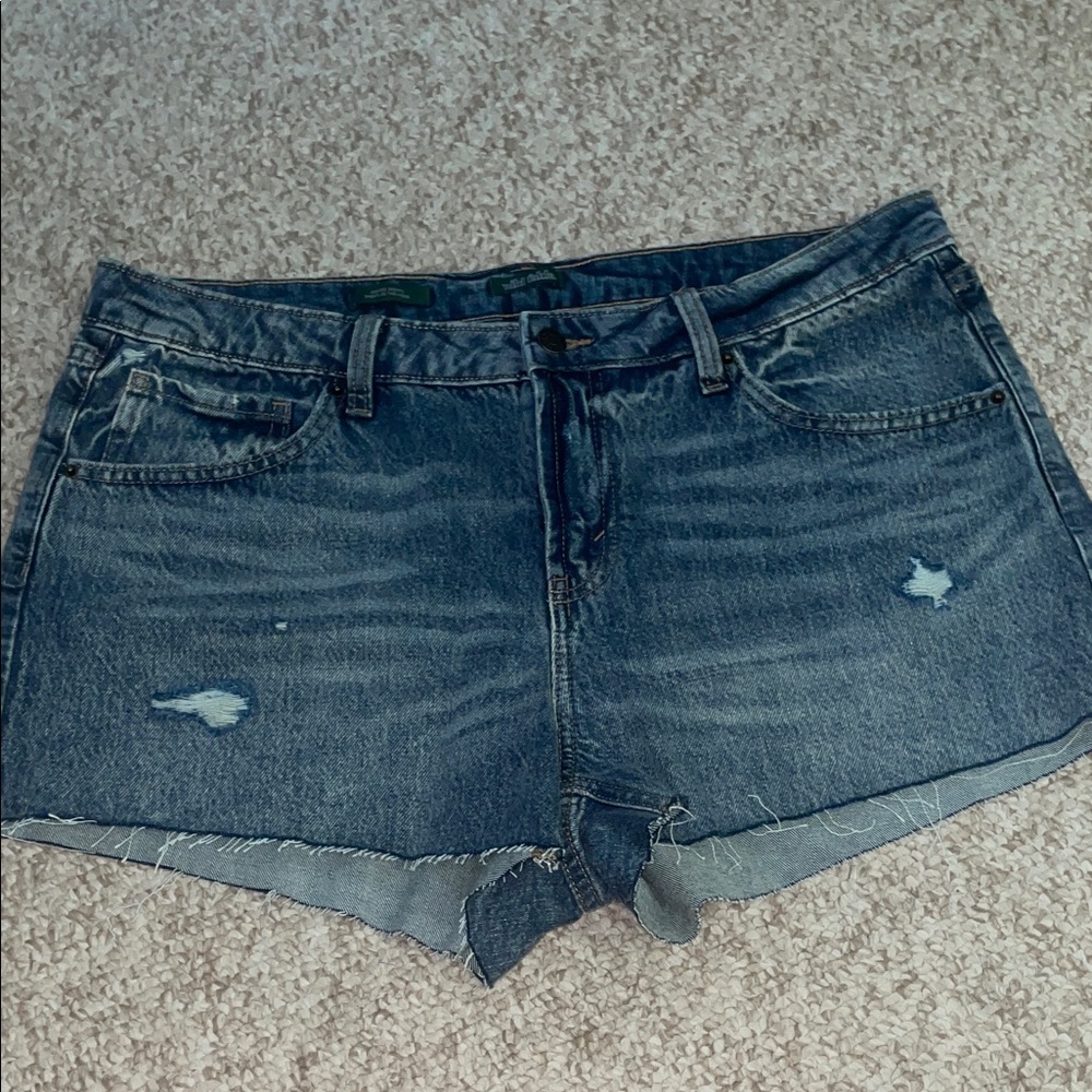 Wild Fable Frayed Hem Blue Denim Shorts